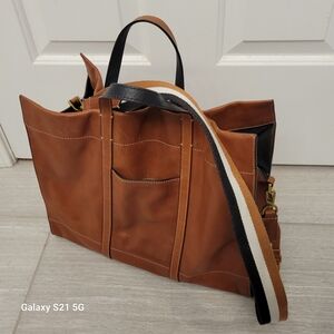 Fossil Brown Leather Tote Bag
